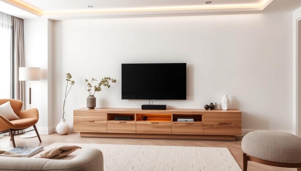 plassbesparende tv benk